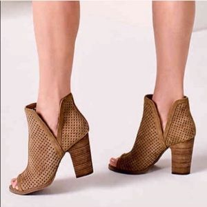 NWOT Peep Toe Booties Lucky Brand